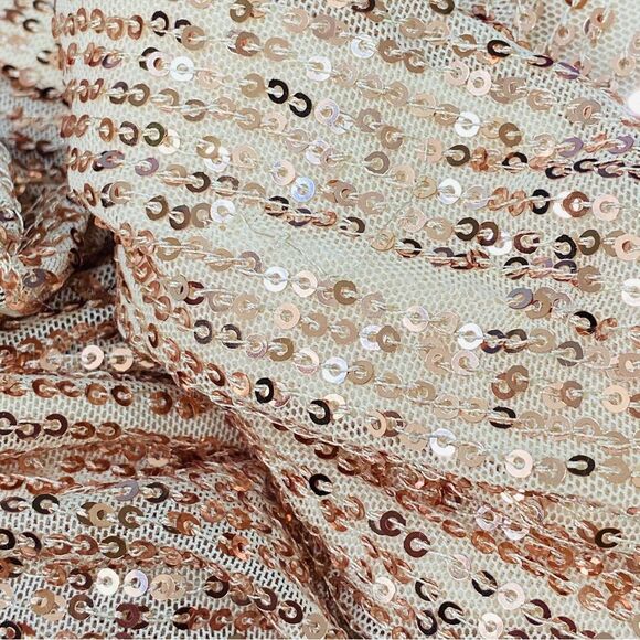 Anthropologie x Mare Mare Rose Gold Sequin Open Duster Sz XS NWT - Picture 13 of 16